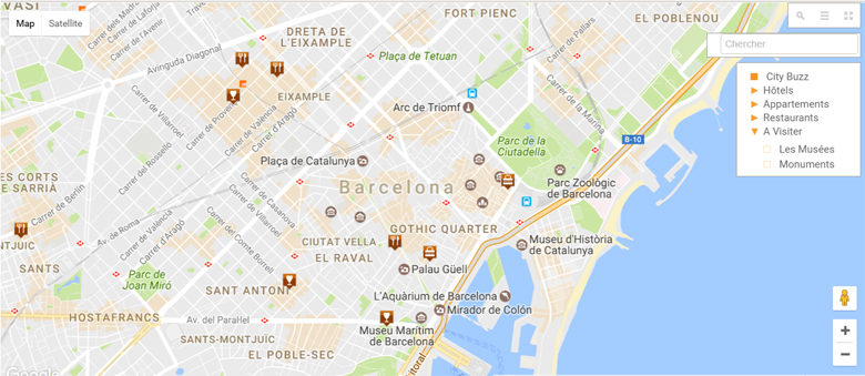 barcelone carte - Image