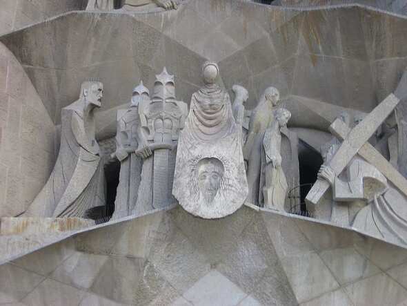 Sagrada Família Passion facade