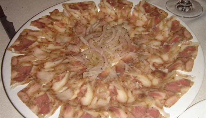 Can Barris - carpaccio of foot of pig